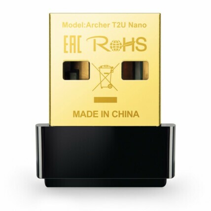 Adaptador WiFi Nano USB TP-Link, Wireless Dual Band, AC600, Archer T2U Nano