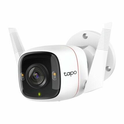 Câmera de Segurança Externa WiFi TP-Link, 2K QHD, Visão Noturna Colorida, Branco, Tapo C320WS