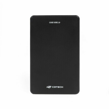 Case para HD Externo C3Tech, USB 2.0, 2.5”, Preto, CH-210BK