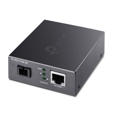 Conversor de Mídia TP-Link,  Monomodo, Fibra SC, WDM, Bi-Direcional, TL-FC111B-20