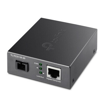 Conversor de Mídia TP-Link, WDM, Fibra SC e Rede Gigabit, TL-FC311B-20