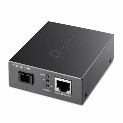 Conversor de Mídia TP-Link, WDM, Fibra óptica, Gigabit, Monomodo, até 20km, TL-FC311A-20