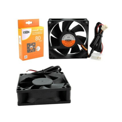 Cooler Fan 80mm, Preto, 12v, 1500Rpm, Dex, DX-8C