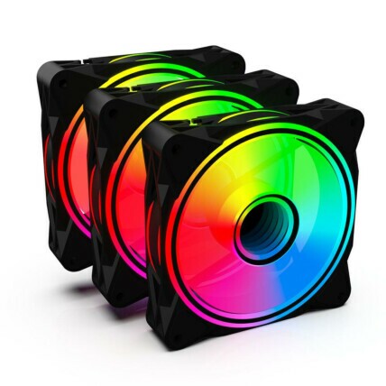 Cooler Fan RGB 120mm One Power Radiant X3, 3 Fans ARGB, Black, Com Controladora, FN-701