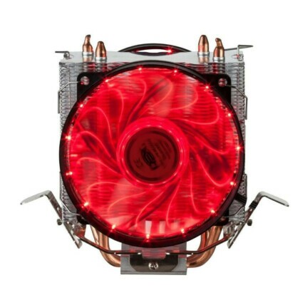 Air Cooler para Processador Gamer Dex, Led Vermelho, Fan Duplo, para Intel e AMD, DX-9115D-VM