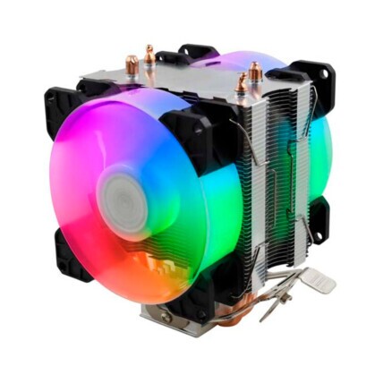 Air Cooler para Processador Gamer Dex, RGB, Branco, Fan Duplo, para Intel e AMD, DX-9500D-BR