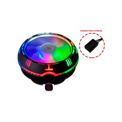 Cooler para Processador Gamer Dex, Led Rainbow, para Intel e Amd, 120mm, DX-7001