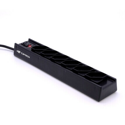 Filtro de Linha 6 Tomadas Coletek, 10A, Bivolt, Preto, FL-61BK