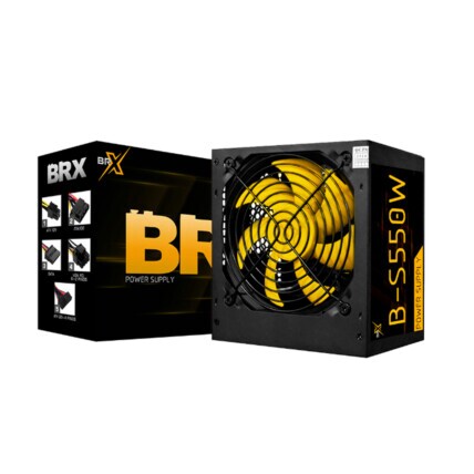 Fonte 550W Brx, PFC Ativo, ATX, sem Cabo, B-S550W
