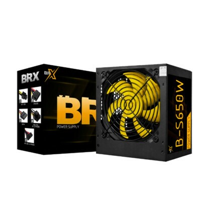 Fonte 650W Brx, Bivolt Automático, ATX, com Cabo, B-S650W