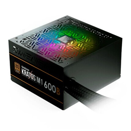 Fonte 600W Gamdias Kratos M1 RGB, ATX, 80 Plus Bronze, PFC Ativo, M1-600