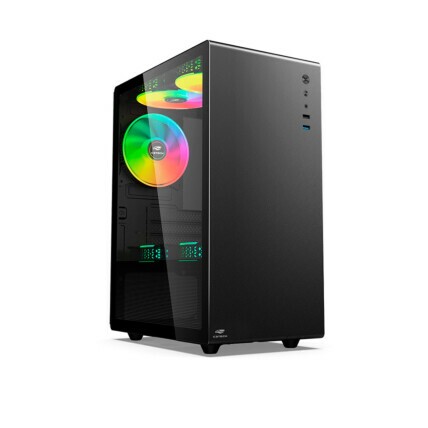 Gabinete Gamer C3 Tech, Mid Tower, 3 Fans RGB, Vidro Temperado, Preto, MT-G200BK