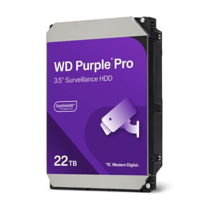 HD 22tb Western Digital Purple Pro, Sata III, 512mb Cache, 7200RPM, WD221PURP