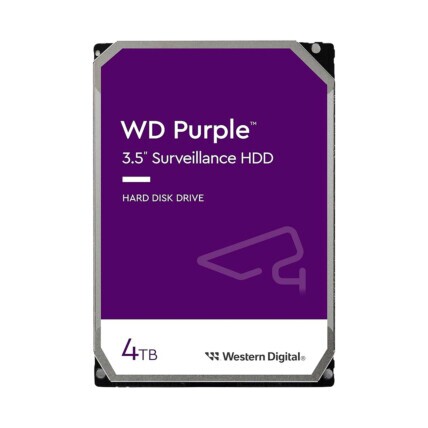 HD 4tb Western Digital Purple Surveillance, Sata III, 64mb Cache, 5400rpm, WD40PURX
