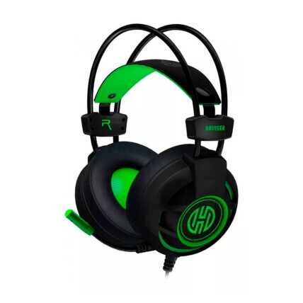 Headset Gamer Hoopson Bruiser, com conexão USB, LED Verde, DG28G