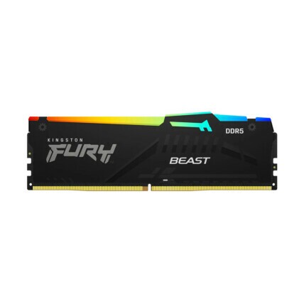 Memória RAM 32gb DDR5 Kingston Fury Beast RGB, 5200MTs, CL40, Preto, KF552C40BBA/32
