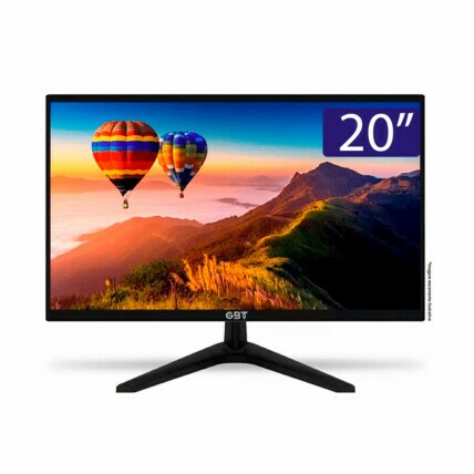 Monitor GBT, 20” polegadas, 1600x900, com Conexão HDMI e VGA, Preto, M20B