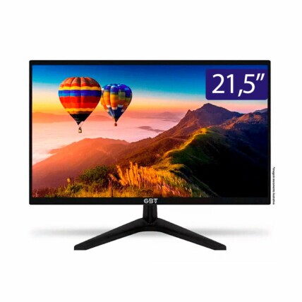 Monitor GBT, 21.5" polegadas, Full HD, 75Hz, com Conexão HDMI e VGA, Preto, GBT-M21B