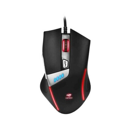 Mouse Gamer C3 Tech Griffin, 4000DPI com Iluminação, Preto, MG-500BK