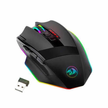 Mouse Gamer sem fio Redragon Sniper Pro, RGB, 16000DPI, Wireless, 9 Botões, M801P-RGB