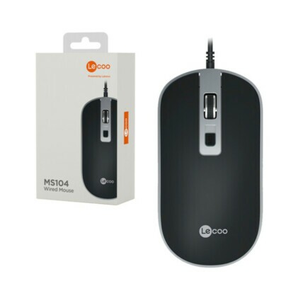 Mouse Óptico Lecoo By Lenovo, Ergonômico, 1600Dpi, MS104