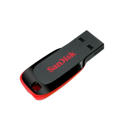 Pendrive 64gb Sandisk Cruzer Blade, USB 2.0, Preto