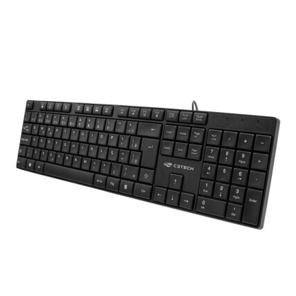 Teclado Usb C3Tech Multimídia Preto, KB-M11BK