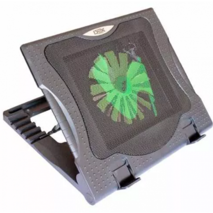 Suporte para Notebook Dex, Preto, até 17 Polegadas, Led Verde, DX-005